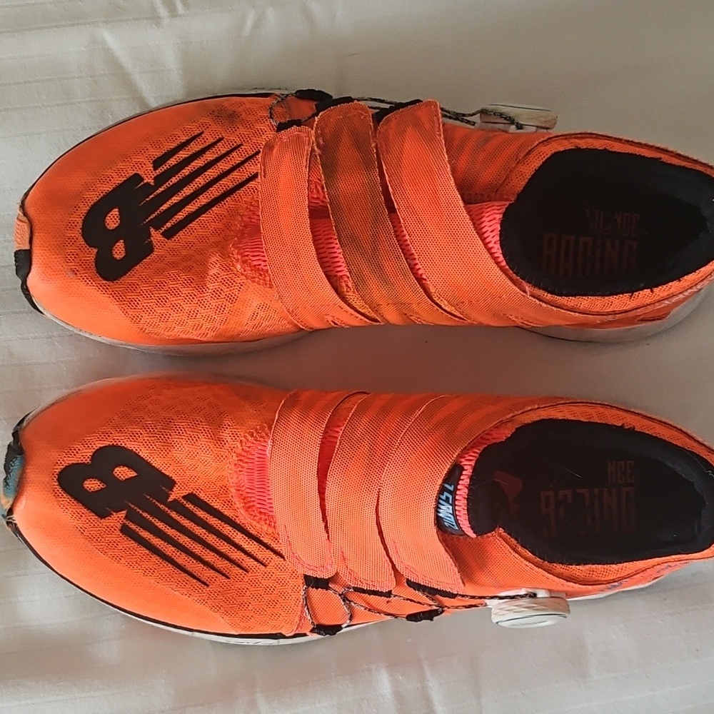 New Balance Orange and Black Sneakers Lightweight Velcro